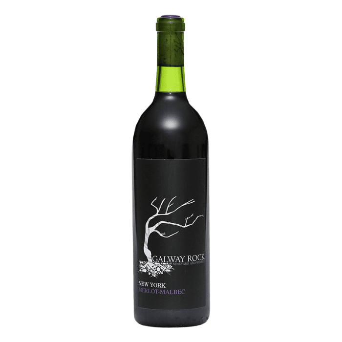click to download a high res photo of of a bottle of Galway Rock Merlot Malbec