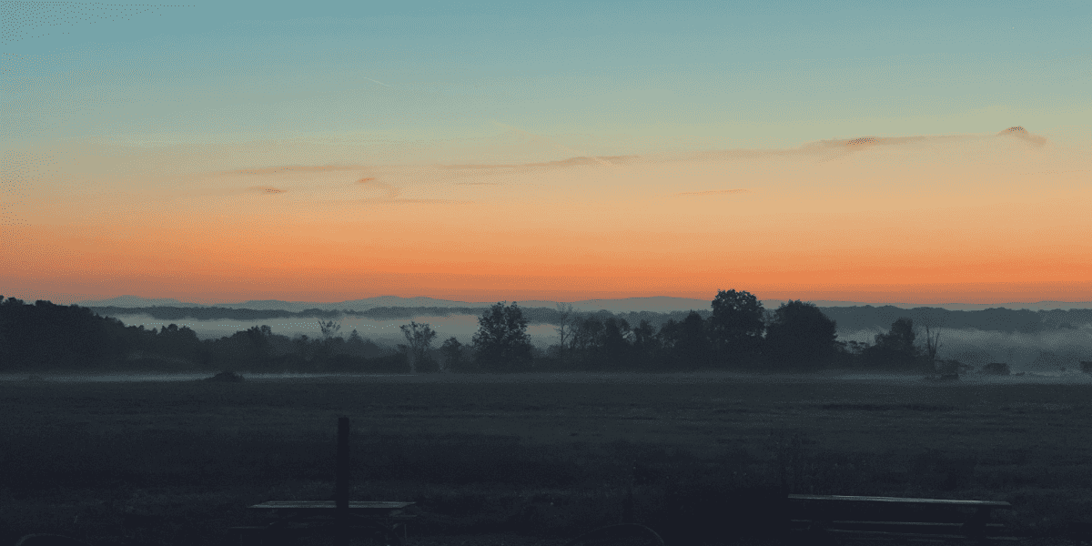 a sunset view from the patio at Galway rock